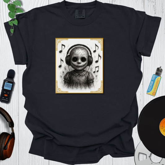 Printify T-Shirt Black / S Creepy Doll