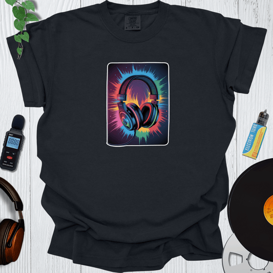 Printify T-Shirt Black / S Galactic Headphones