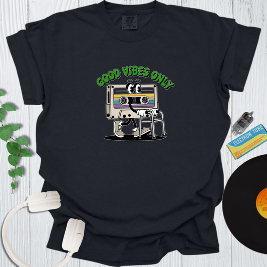 Printify T-Shirt Black / S Good Vibes Only Tape