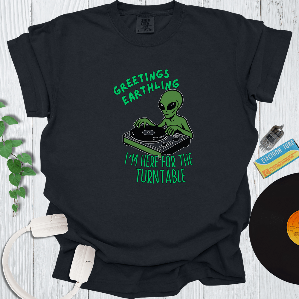 Printify T-Shirt Black / S Greetings Earthling