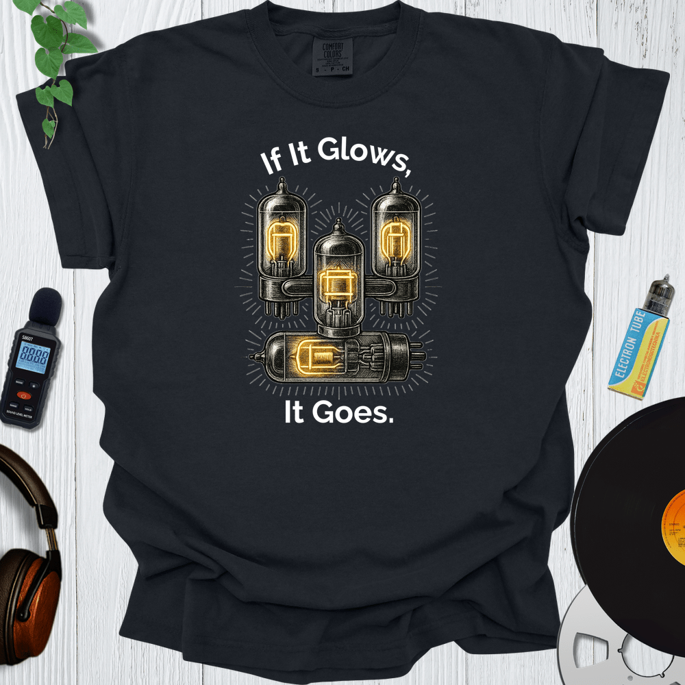 Printify T-Shirt Black / S If It Glows It Goes