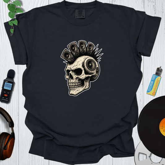 Printify T-Shirt Black / S Mohawk Skull