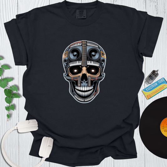 Printify T-Shirt Black / S Music Skull