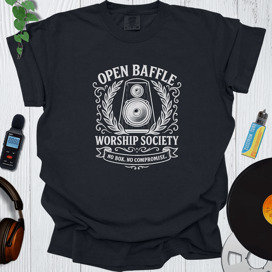Printify T-Shirt Black / S Open Baffle Worship Society
