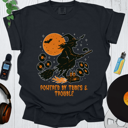 Printify T-Shirt Black / S Powered By Tubes and Trouble