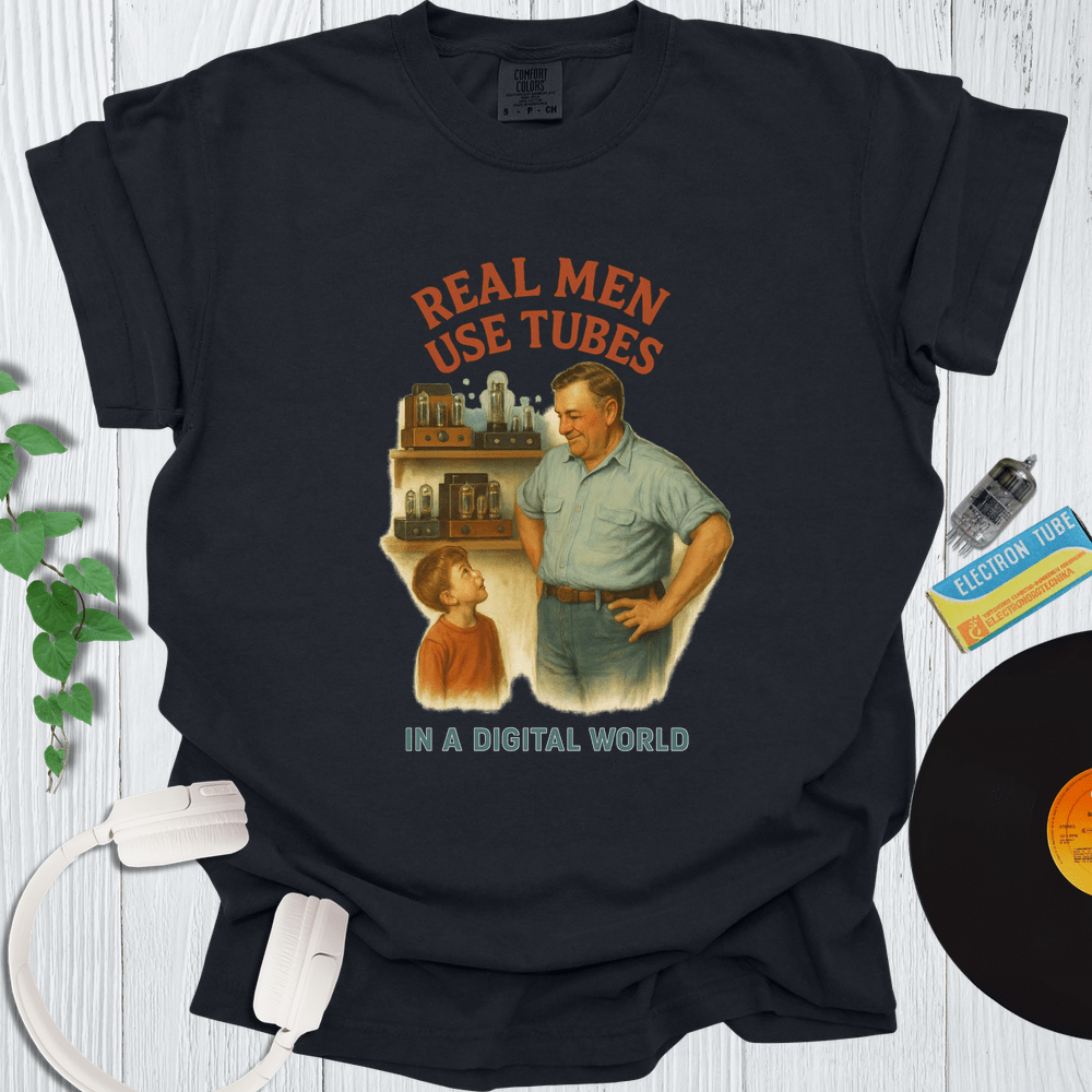 Printify T-Shirt Black / S Real Men Use Tubes