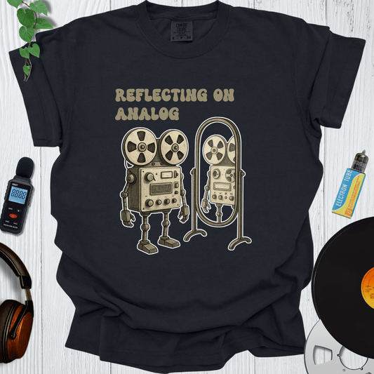 Printify T-Shirt Black / S Reflecting on Analog