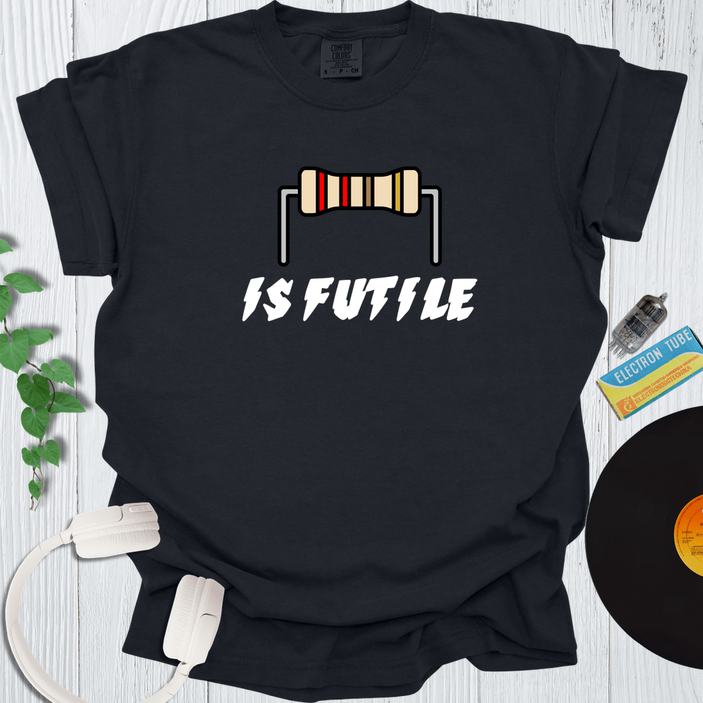 Printify T-Shirt Black / S Resistance Is Futile Light