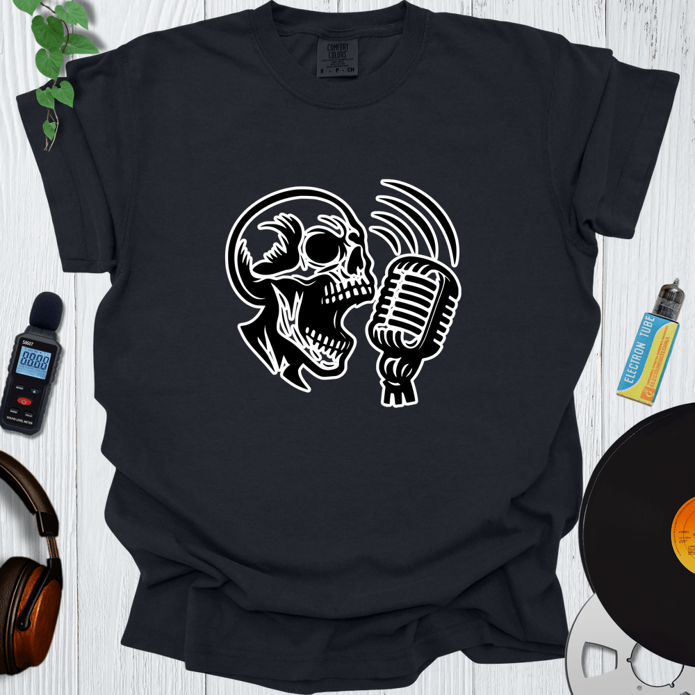 Printify T-Shirt Black / S Screaming Skull