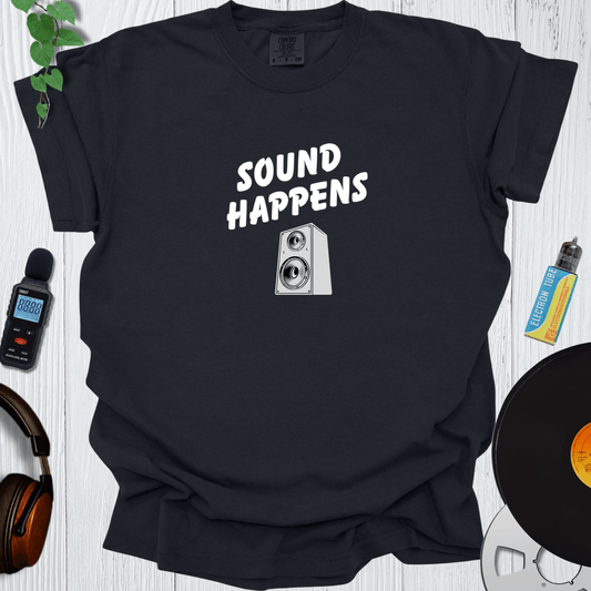 Printify T-Shirt Black / S Sound Happens