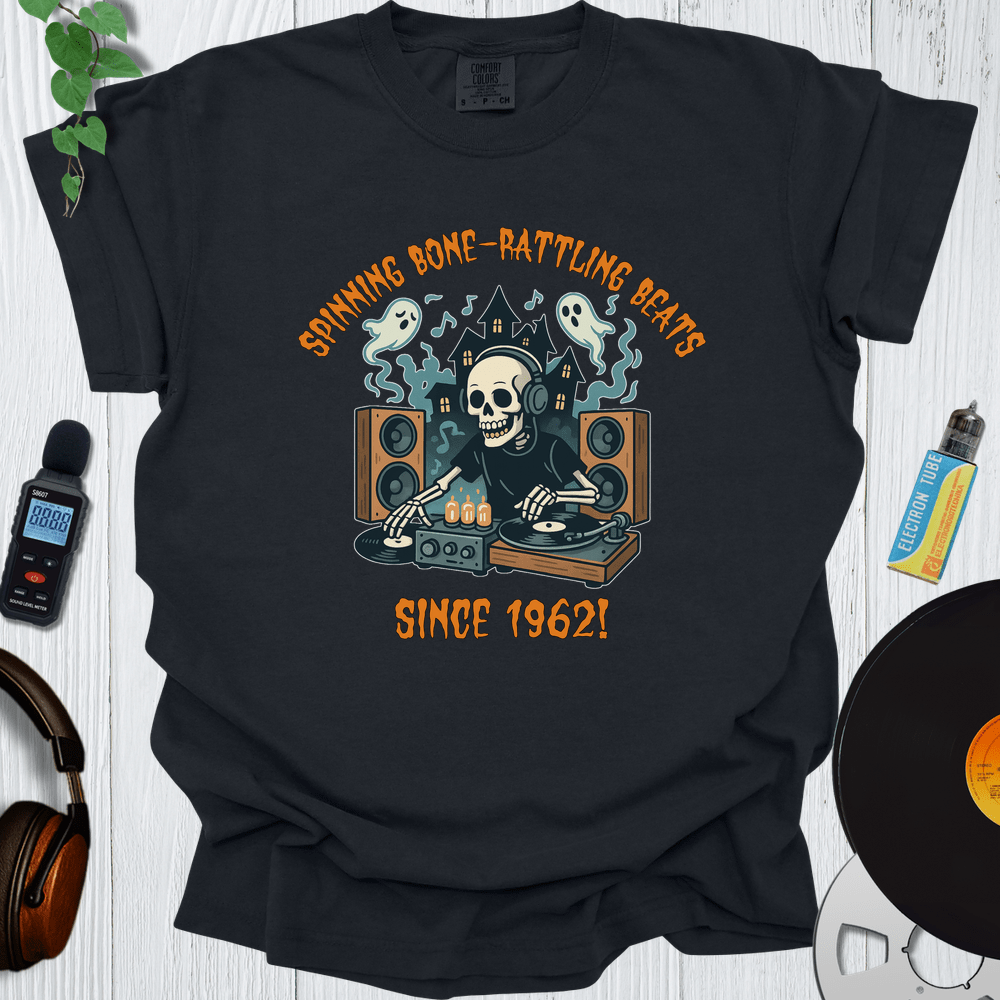 Printify T-Shirt Black / S Spinning Bone Rattling Beats