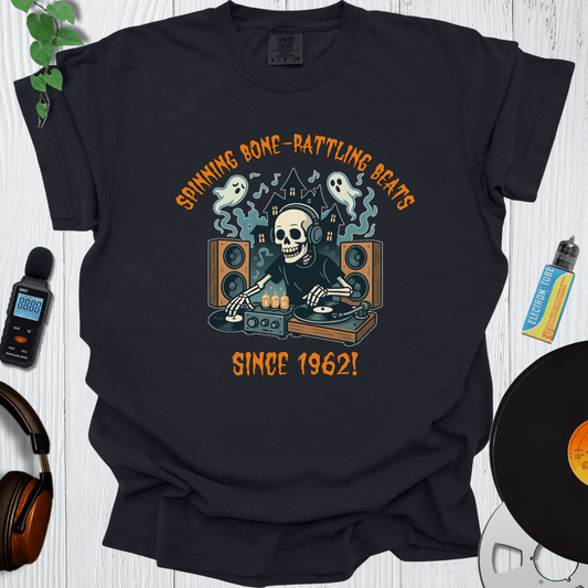 Printify T-Shirt Black / S Spinning Bone Rattling Beats