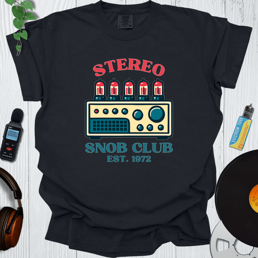 Printify T-Shirt Black / S Stereo Snob Club V2