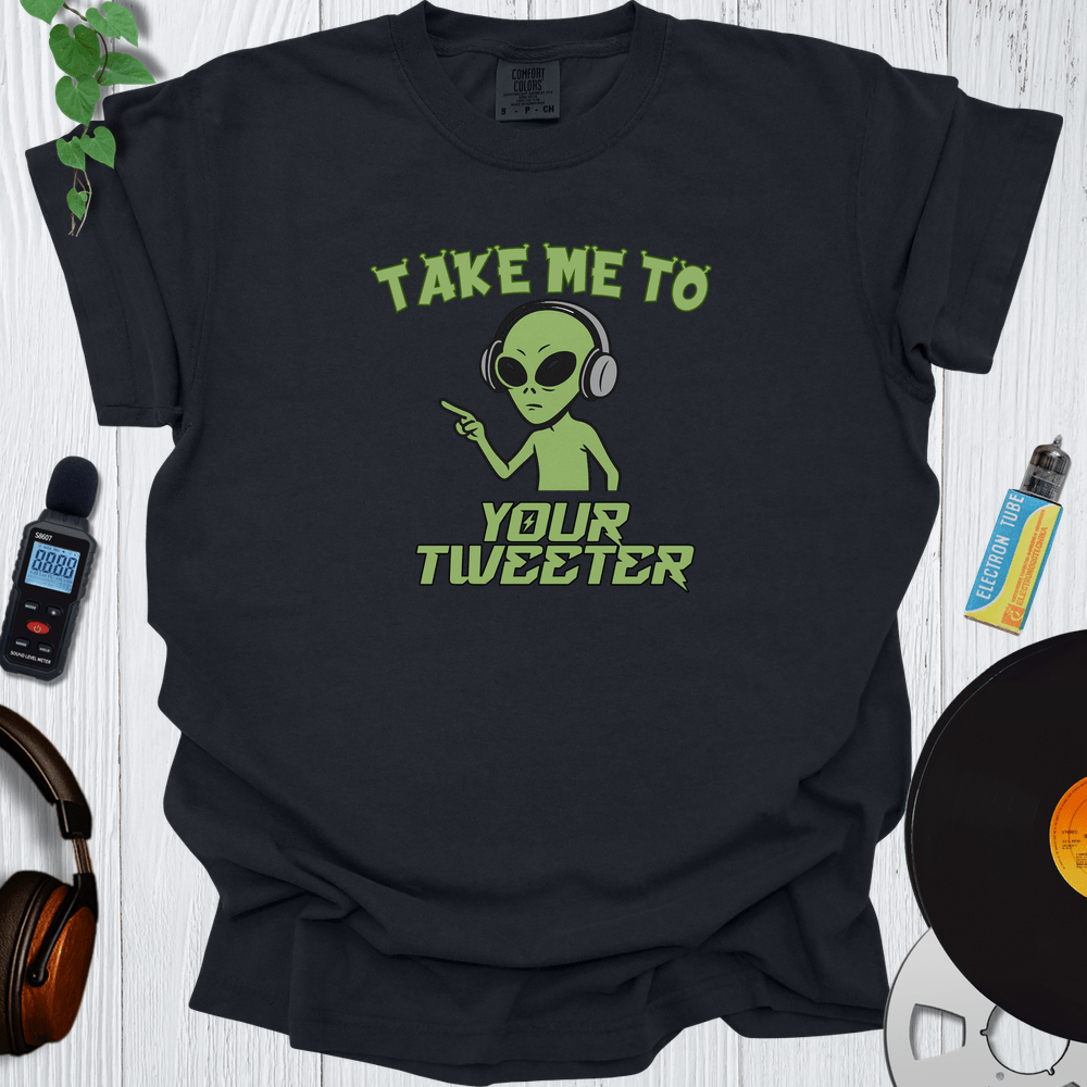 Printify T-Shirt Black / S Take Me To Your Tweeter