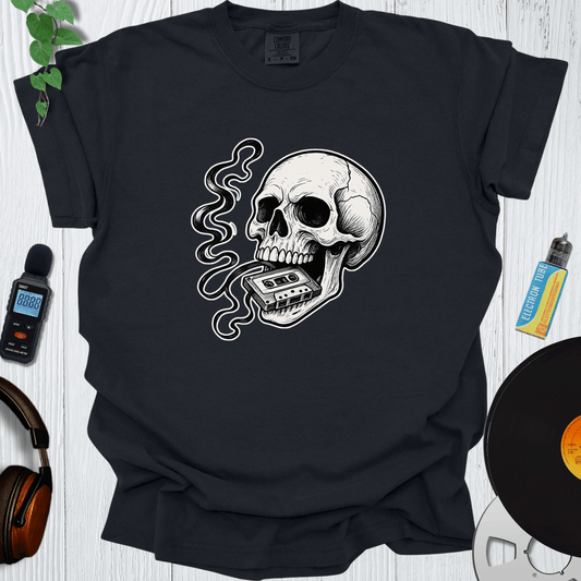 Printify T-Shirt Black / S Tape Skull