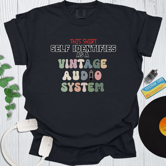 Printify T-Shirt Black / S Vintage Audio System
