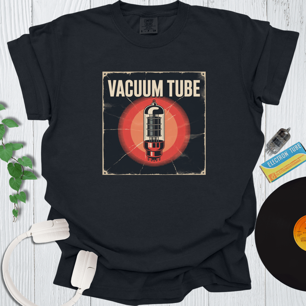 Printify T-Shirt Black / S Vintage Vacuum Tube Poster