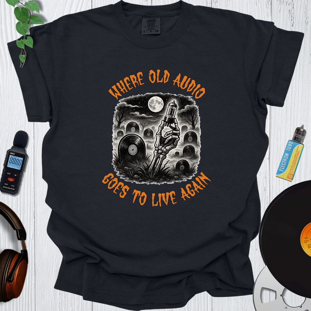 Printify T-Shirt Black / S Where Old Audio Goes To Live Again