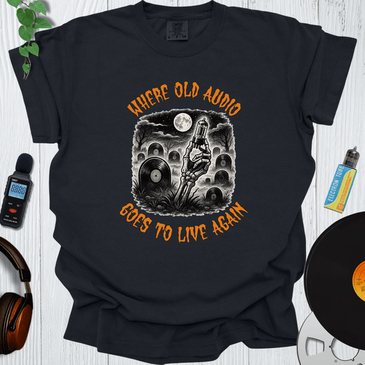 Printify T-Shirt Black / S Where Old Audio Goes To Live Again