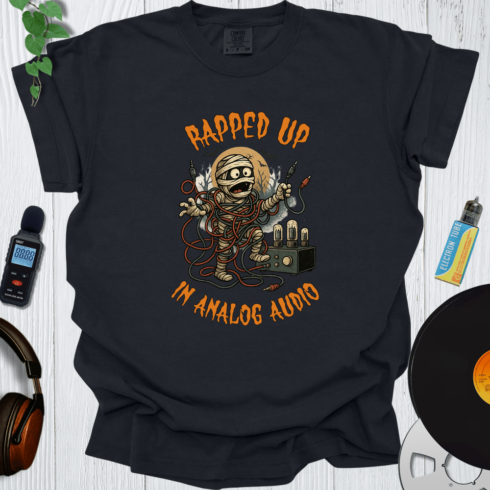 Printify T-Shirt Black / S Wrapped Up In Analog Audio