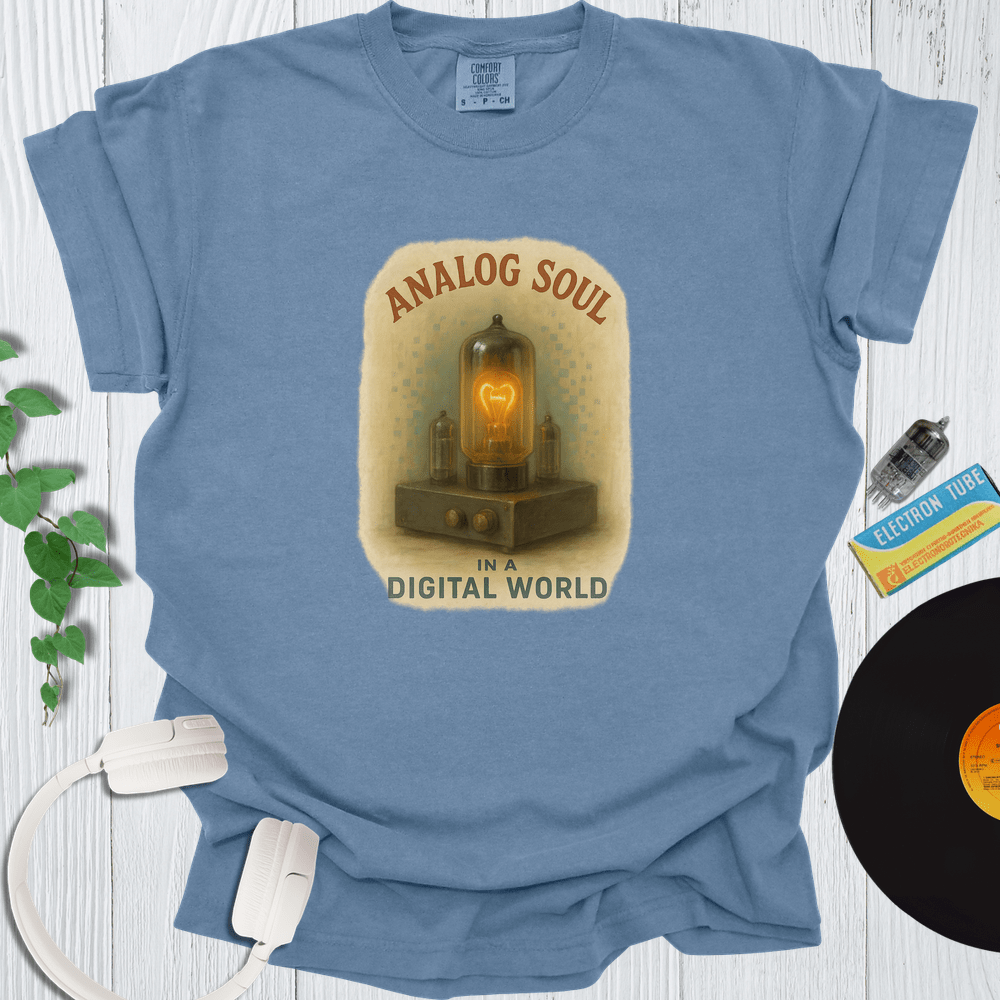 Printify T-Shirt Blue Jean / S Analog Soul In A Digital World