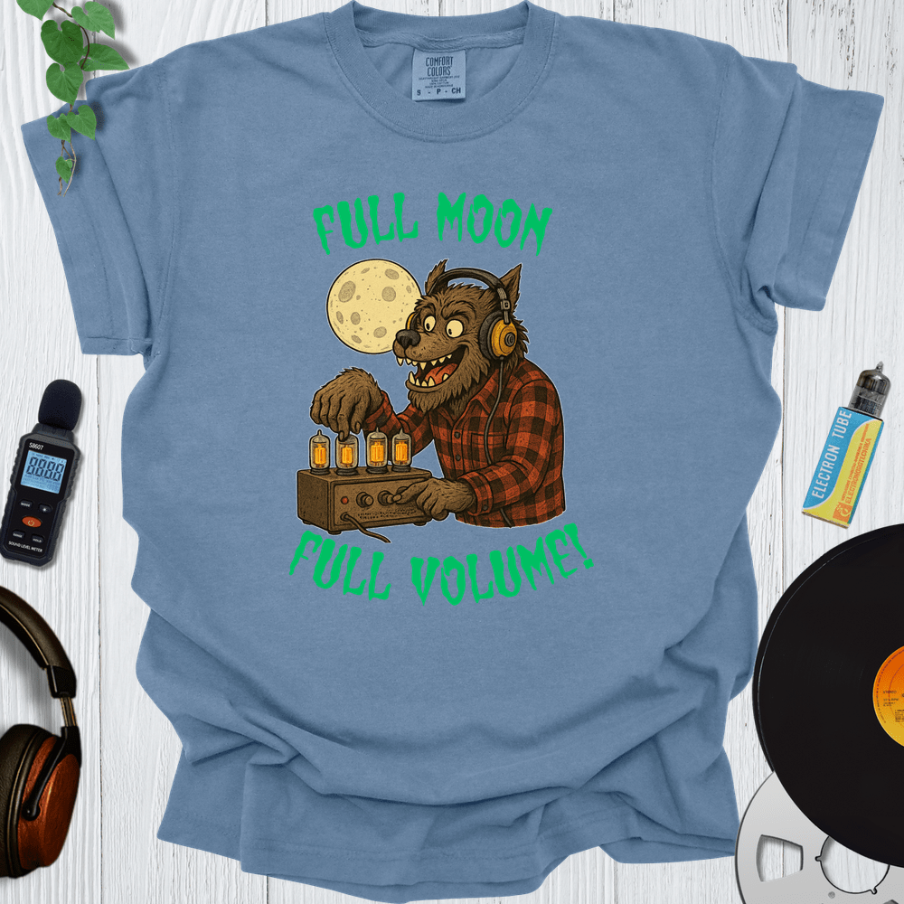 Printify T-Shirt Blue Jean / S Full Moon Full Volume