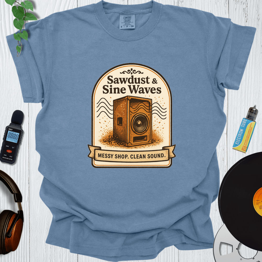 Printify T-Shirt Blue Jean / S Sawdust and Sine Waves