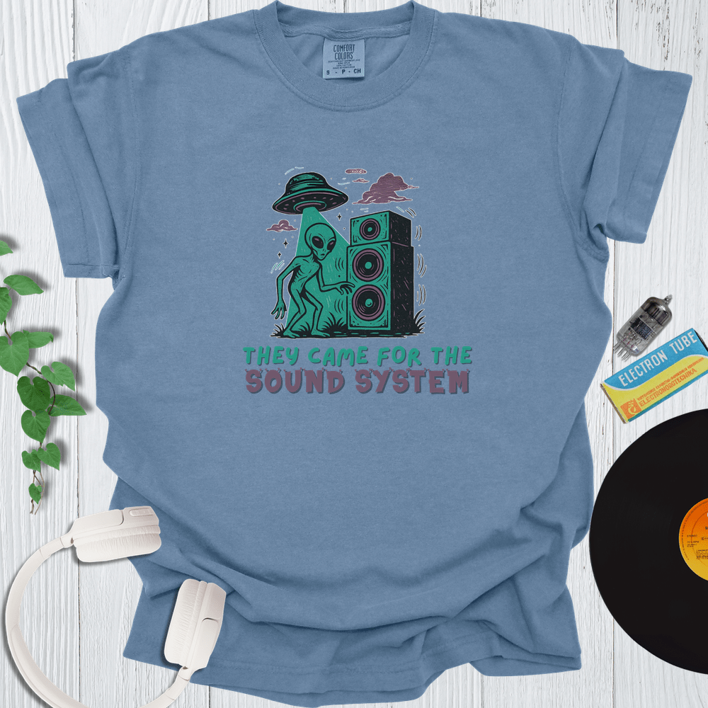 Printify T-Shirt Blue Jean / S They Came For The Sound System