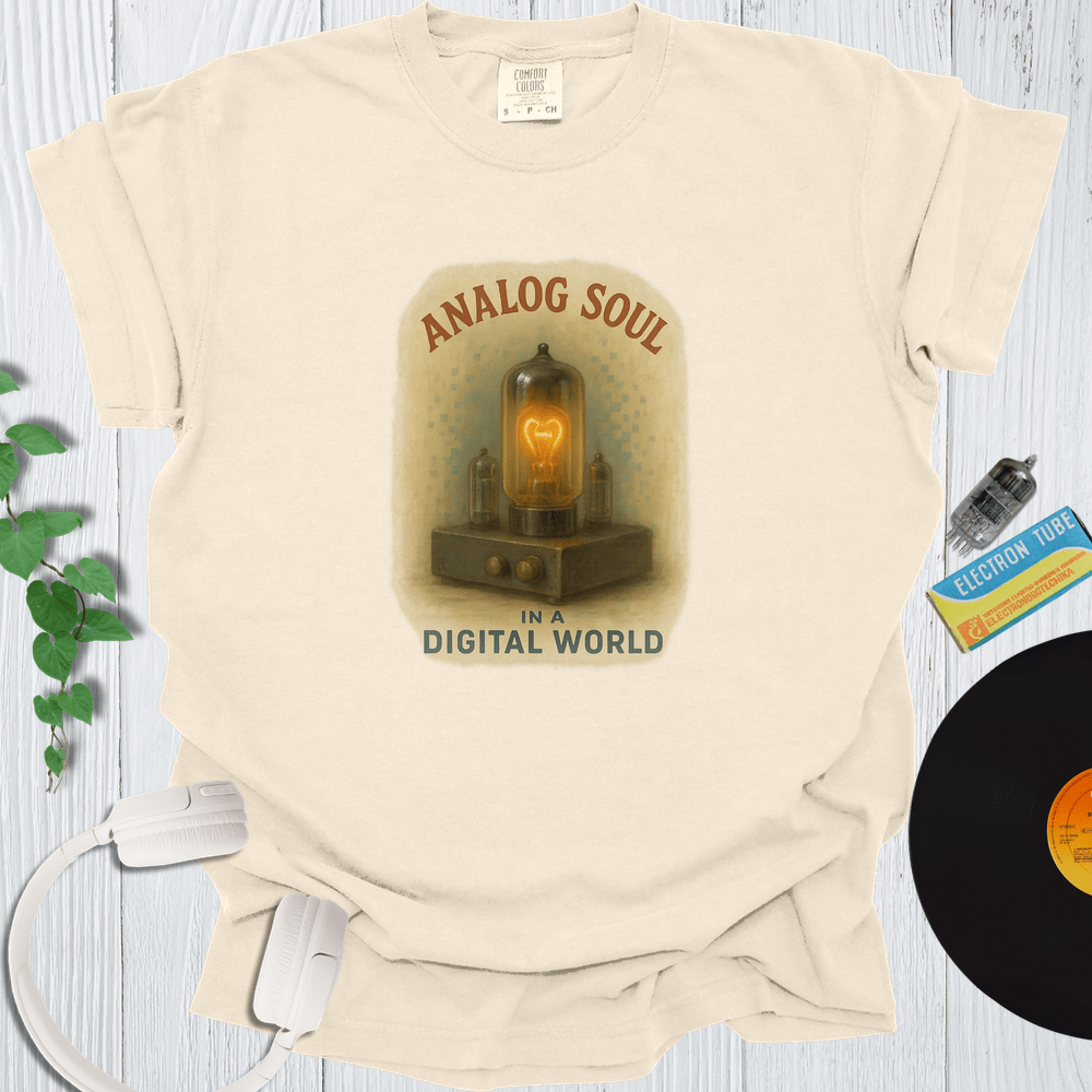 Printify T-Shirt Ivory / S Analog Soul In A Digital World