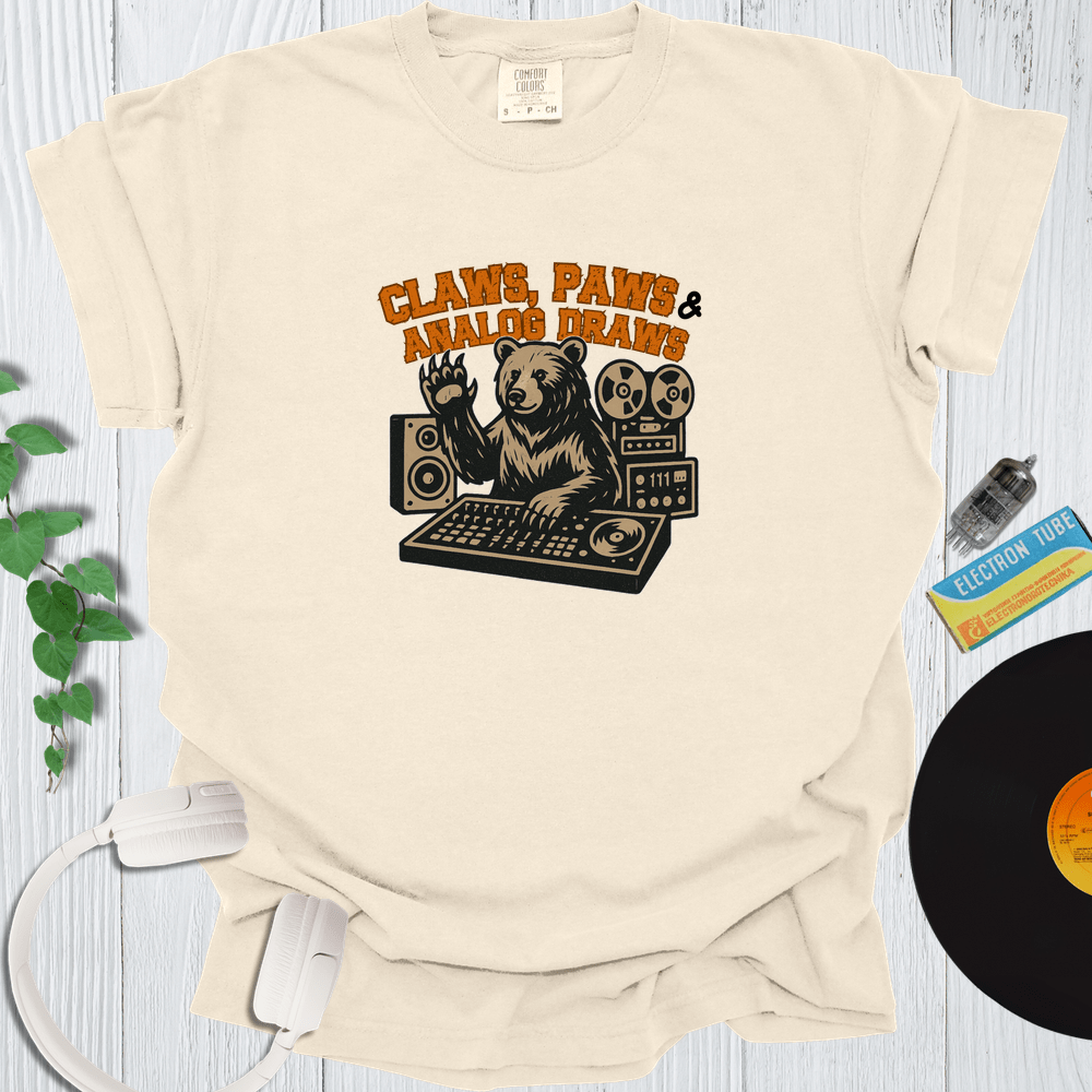 Printify T-Shirt Ivory / S Claws Paws and Analog Draws