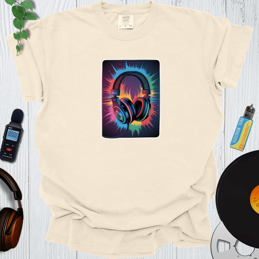 Printify T-Shirt Ivory / S Galactic Headphones