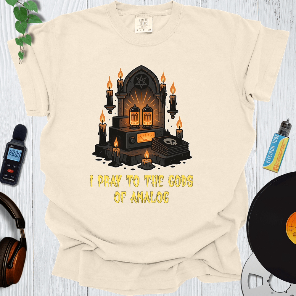 Printify T-Shirt Ivory / S I Pray to the Gods of Analog