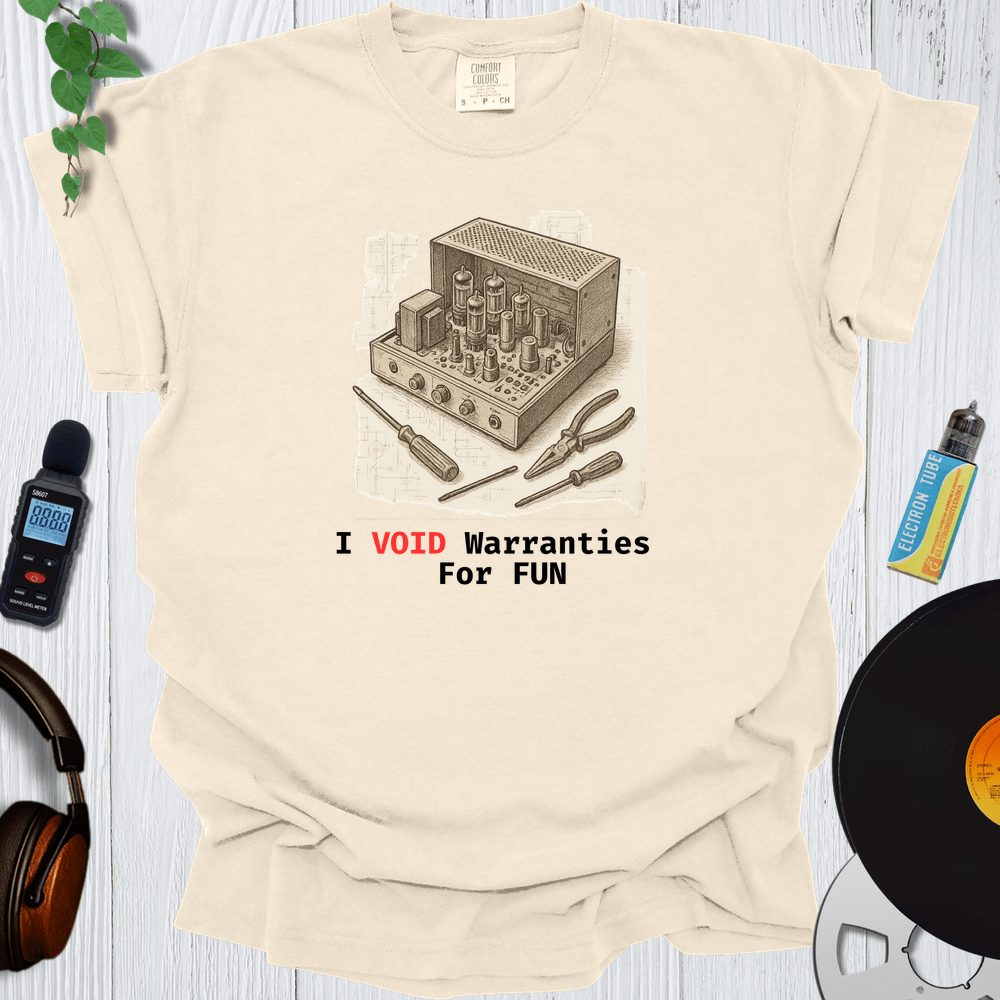 Printify T-Shirt Ivory / S I Void Warranties For Fun