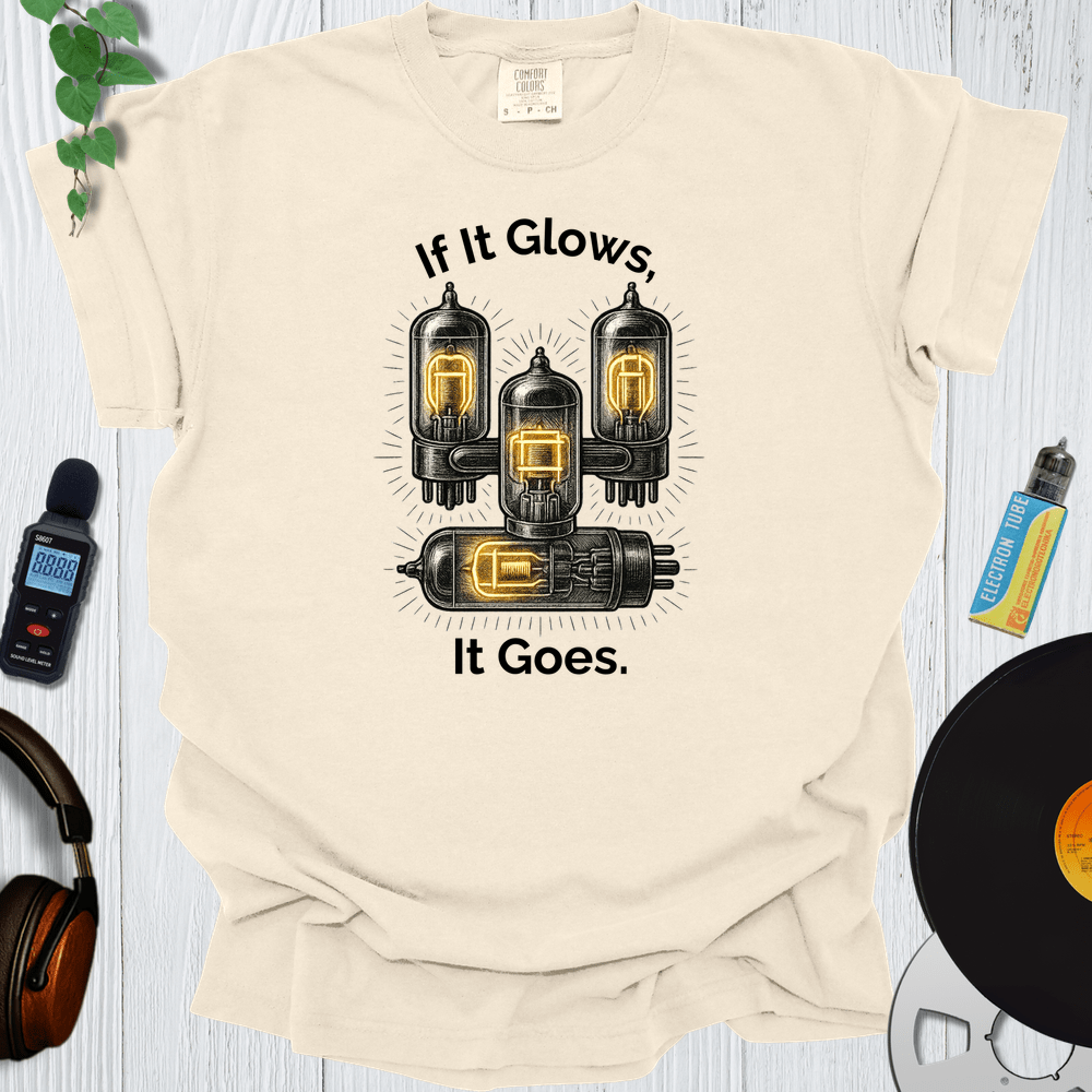 Printify T-Shirt Ivory / S If It Glows It Goes