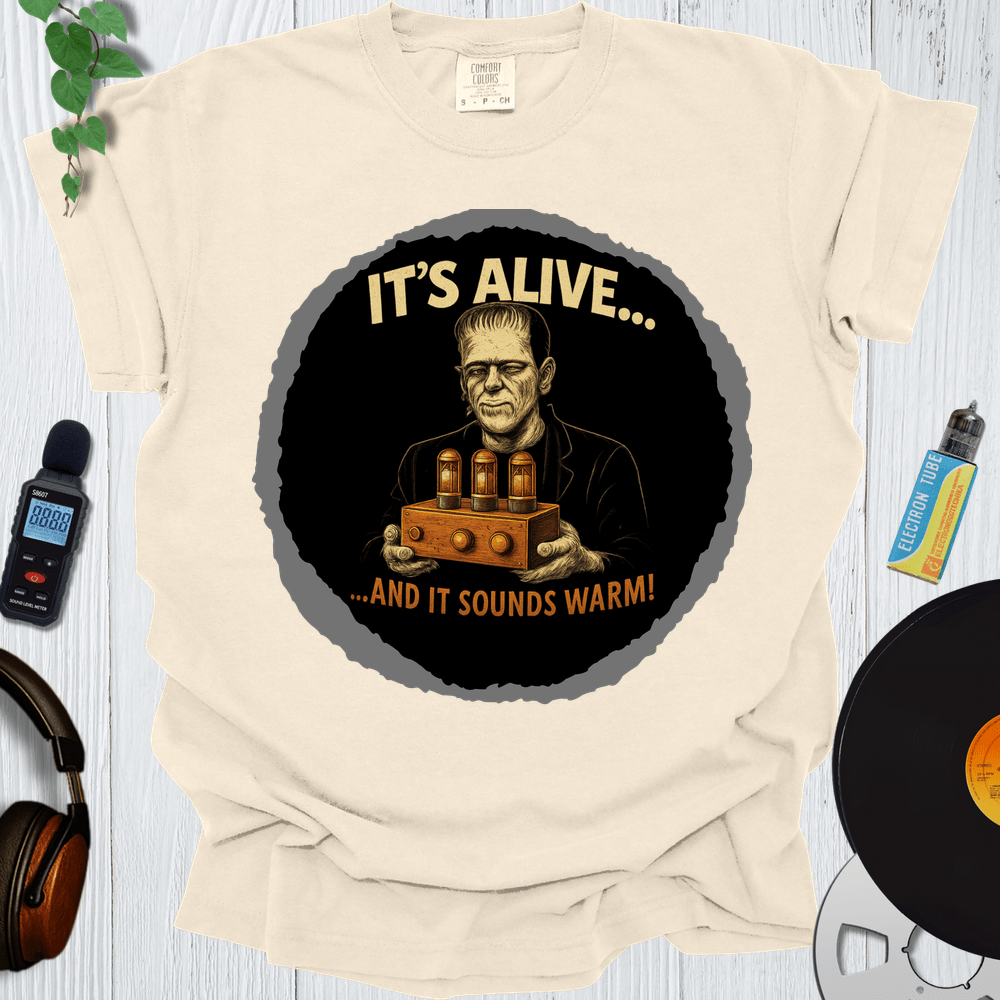 Printify T-Shirt Ivory / S Its Alive And It Sounds Warm