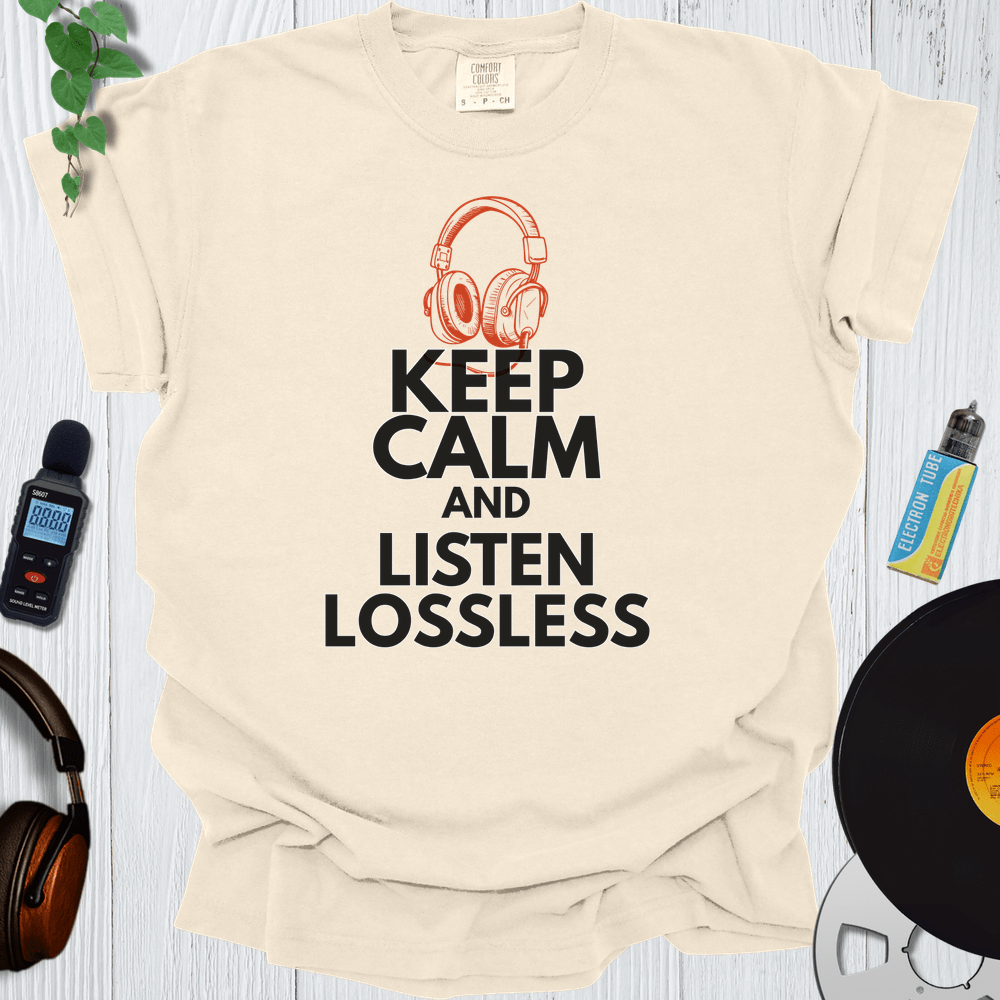 Printify T-Shirt Ivory / S Keep Calm And Listen Lossless