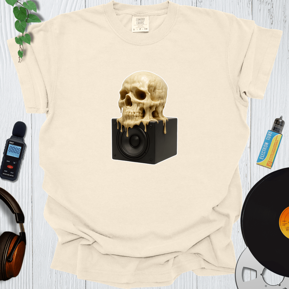 Printify T-Shirt Ivory / S Melting Skull