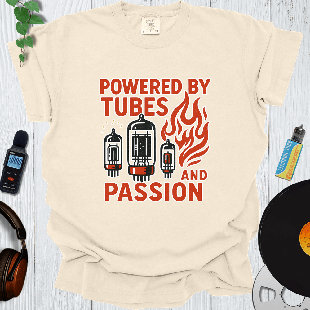 Printify T-Shirt Ivory / S Powered By Tubes