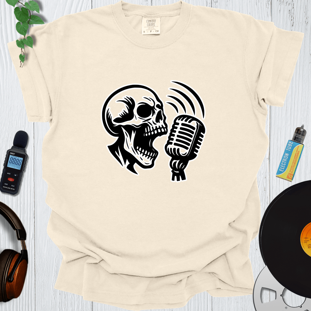 Printify T-Shirt Ivory / S Screaming Skull