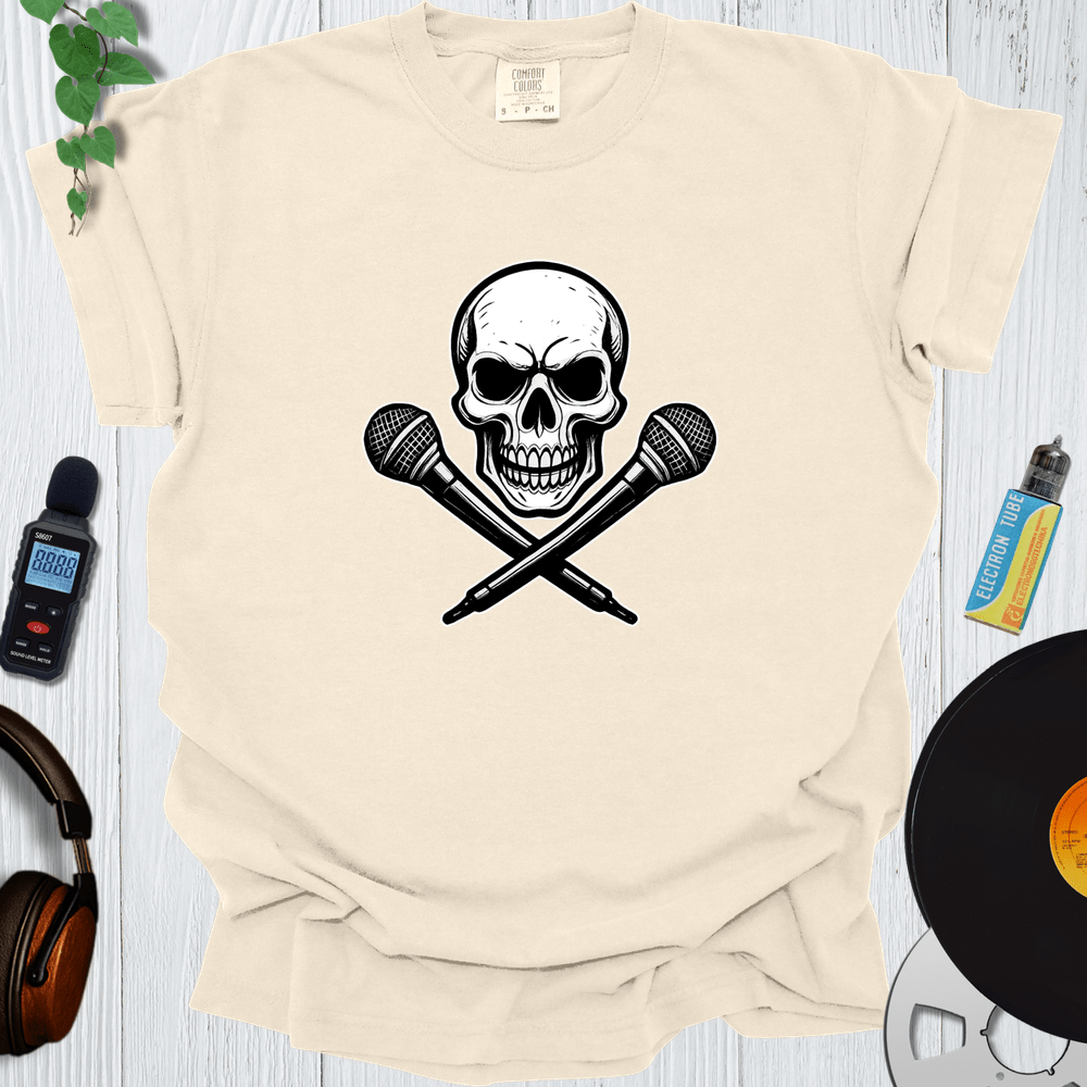 Printify T-Shirt Ivory / S Skull And Cross Mics
