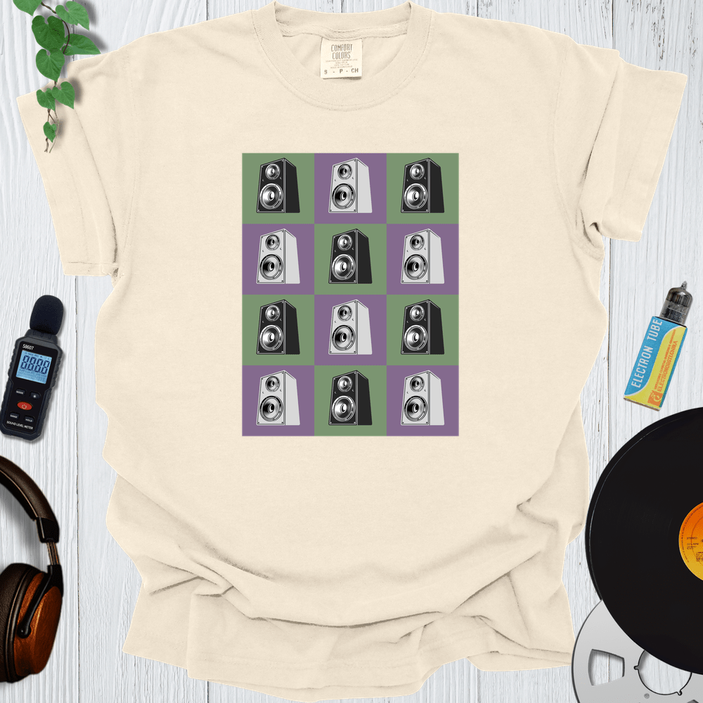 Printify T-Shirt Ivory / S Speaker Grid