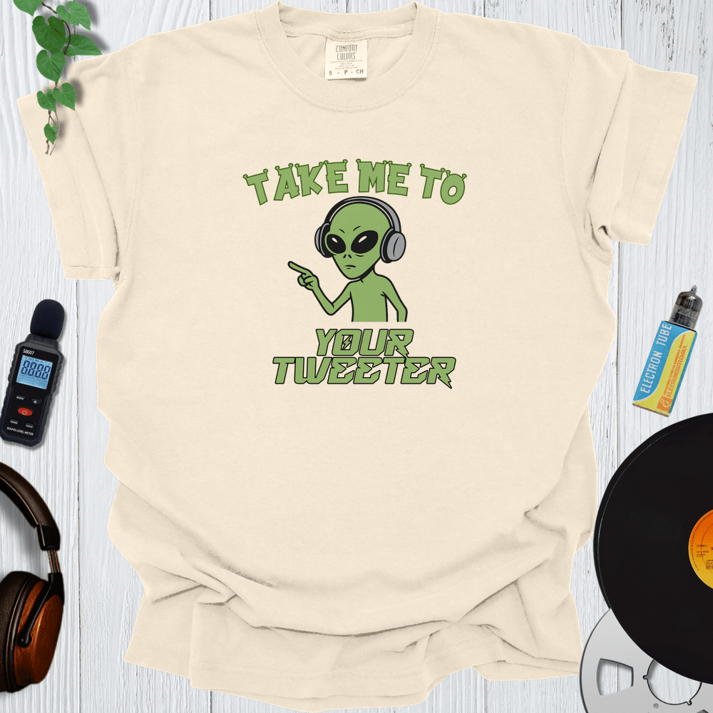 Printify T-Shirt Ivory / S Take Me To Your Tweeter