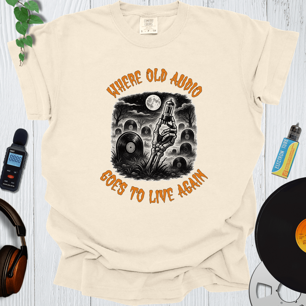 Printify T-Shirt Ivory / S Where Old Audio Goes To Live Again