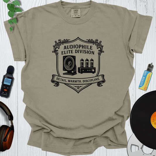Printify T-Shirt Khaki / S Audiophile Elite Division
