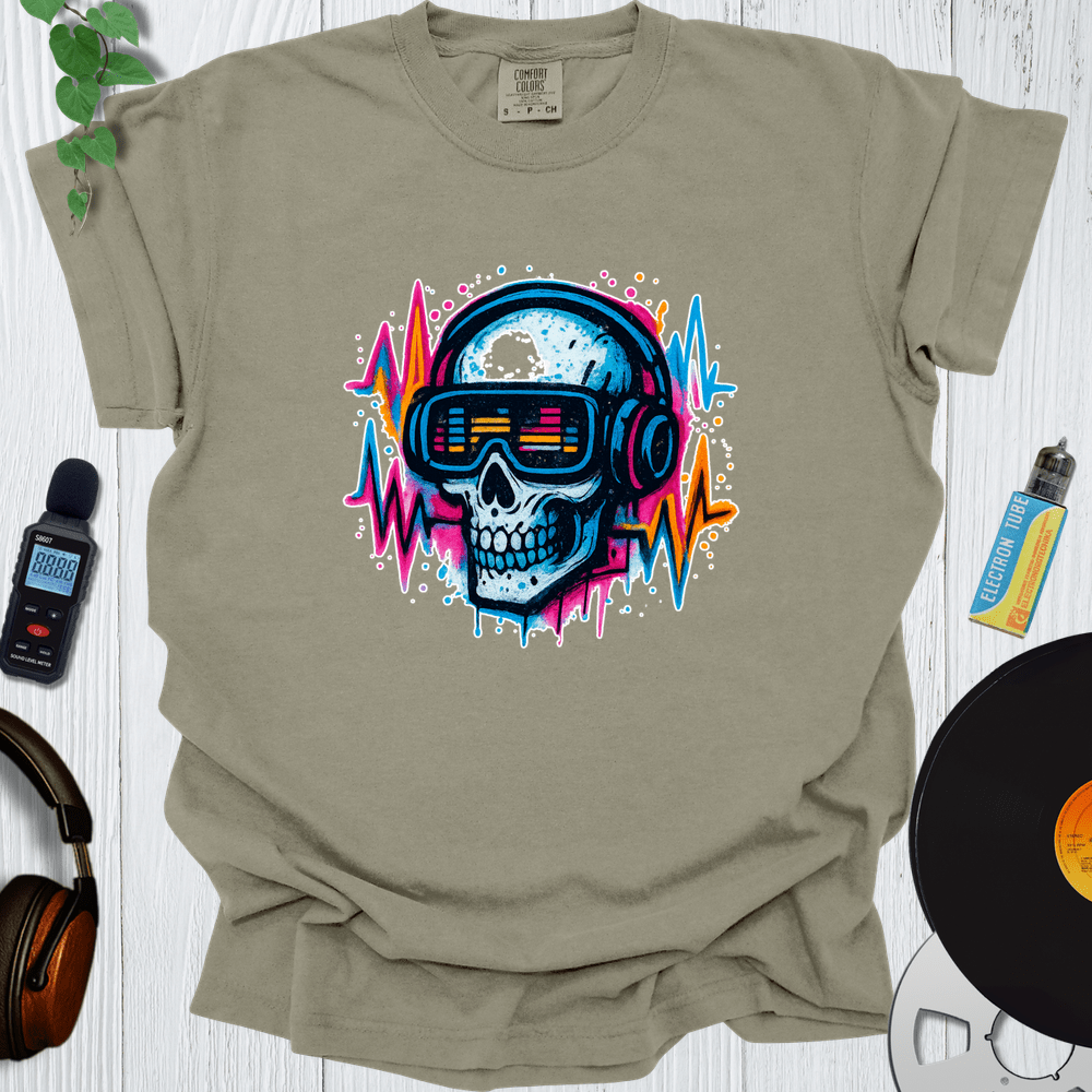 Printify T-Shirt Khaki / S Graffiti Skull