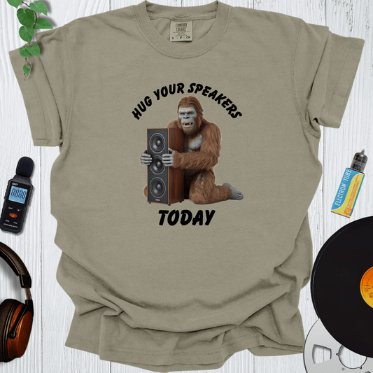 Printify T-Shirt Khaki / S Hug Your Speakers Today