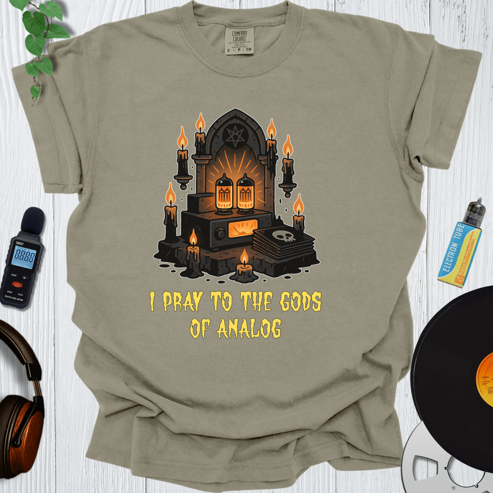 Printify T-Shirt Khaki / S I Pray to the Gods of Analog