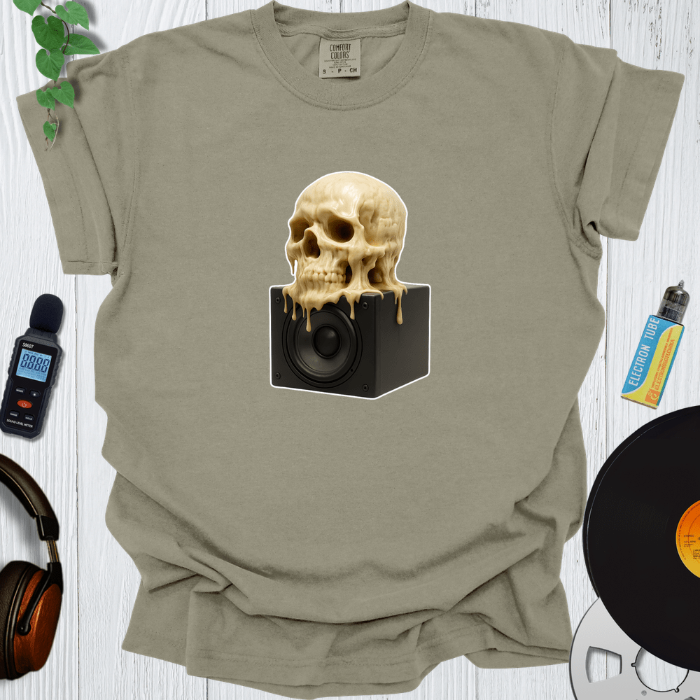 Printify T-Shirt Khaki / S Melting Skull