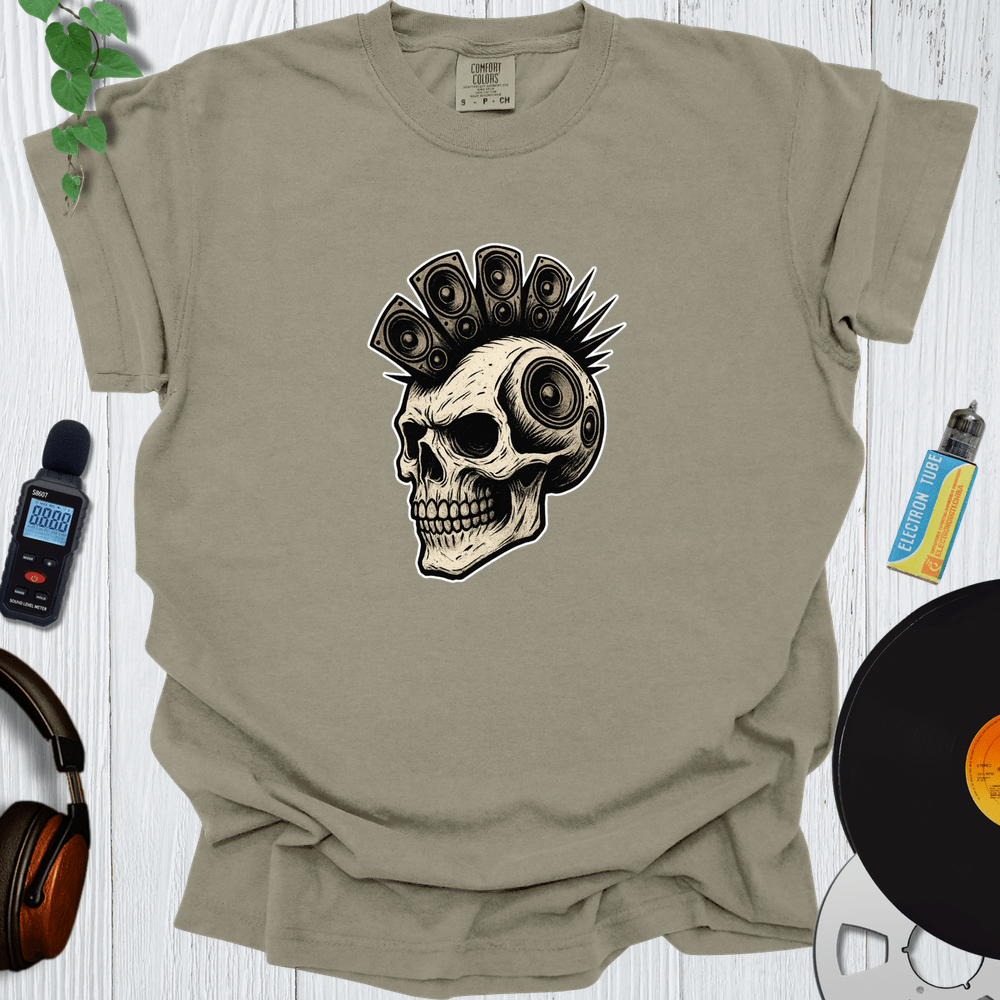Printify T-Shirt Khaki / S Mohawk Skull