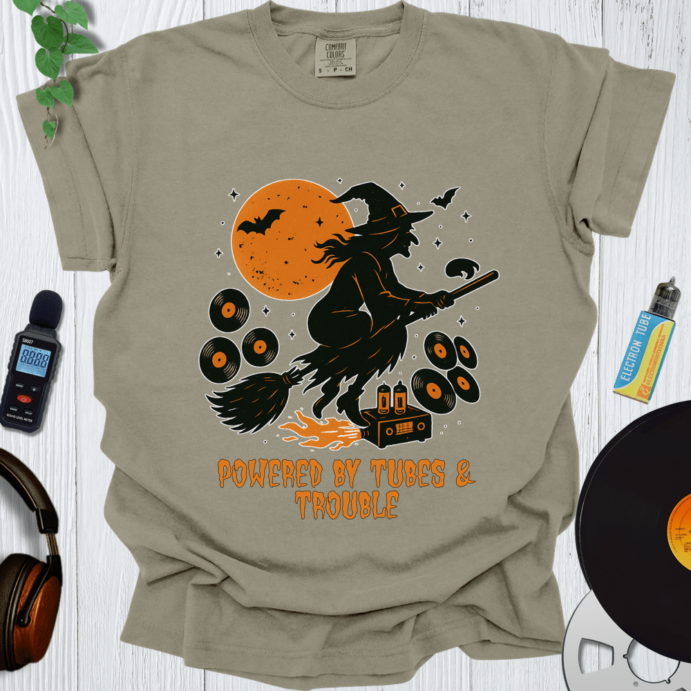 Printify T-Shirt Khaki / S Powered By Tubes and Trouble